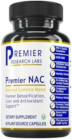 Premier Research Labs NAC - Suplemento de N-Acetil Cisteína, Apoyo Hepático e Inmunológico, 300mg por Cápsula - 60 Cápsulas Vegetarianas - imagen 1