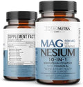 Suplemento de Magnesio 10 en 1 500 mg | Complejo de Magnesio de Alta Absorción con Mag Glicinato, Citrato, Vitamina B6 para Sueño, Músculos, Huesos y - imagen 1