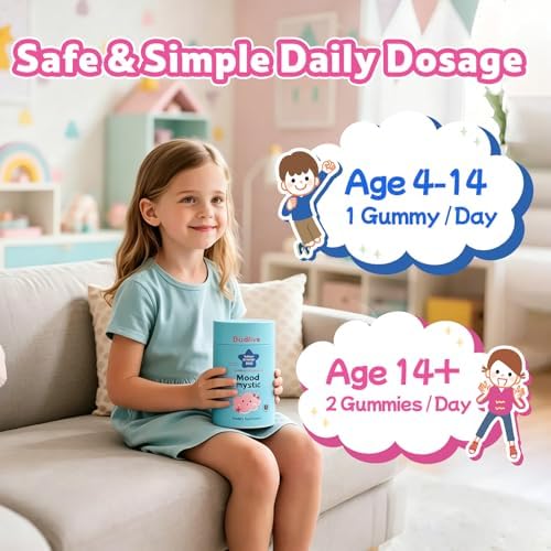 Gomitas Biookultra de Azafrán para Niños – Suplemento para Calmar el Ánimo y Mejorar la Concentración para Niños de 4+ Años con ADHD y Ansiedad – - imagen 7