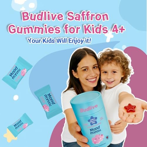 Gomitas Biookultra de Azafrán para Niños – Suplemento para Calmar el Ánimo y Mejorar la Concentración para Niños de 4+ Años con ADHD y Ansiedad – - imagen 8