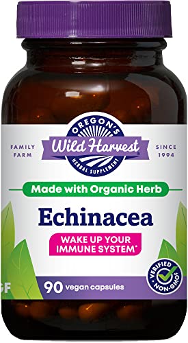 Suplemento Herbal Orgánico Echinacea de Oregon's Wild Harvest, 90 Cápsulas - imagen 3