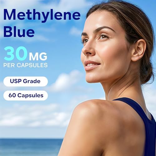 Cápsulas de Azul de Metileno UBEEKOO 30mg, Suplemento Farmacéutico con Vitamina C y Cacao Orgánico, 60 Cápsulas Veganas - imagen 6