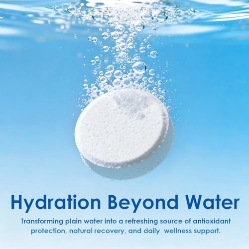 Tabletas de Agua Hidrógeno - 16 PPM de Hidrógeno Molecular - 200mg de Magnesio - Tabletas Efervescentes para Agua - Soporte Antioxidante, Salud - imagen 3