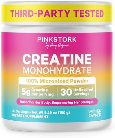 Creatina Monohidratada Pink Stork para Mujeres | Polvo Micronizado Sin Sabor | 5 g | Apoya la Salud Muscular, Energía y Función Cognitiva | 30 - imagen 1