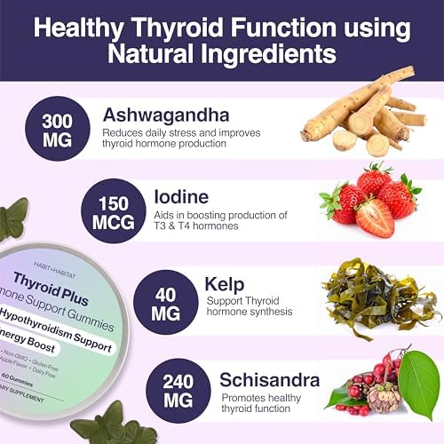 Gomitas Habit + Habitat Thyroid Plus - Ashwagandha, Yodo, Fucus, Algas Marinas y Schisandra - imagen 2