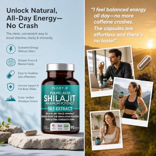 Cápsulas de Shilajit Natural del Himalaya - Extracto 10:1 Máxima Potencia | Ácido Fulvico + 85 Minerales Traza | Energía, Inmunidad y Función - imagen 8