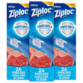 Bolsas de Congelación Ziploc Slider, Tecnología Power Shield, Galón, 24 Piezas, Paquete de 3 (72 Bolsas en Total) - imagen 1