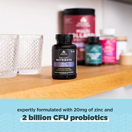 Suplemento de Probióticos y Zinc Ancient Nutrition, Apoya el Sistema Inmunológico y la Salud Digestiva, Sin OMG, 30 Cápsulas, Paleo y Keto Amigable - imagen 5