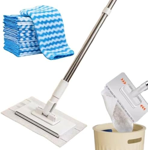 Mini Mop Magic Grip, Mop Sin Contact con Cambio de Paño en 1 Segundo, Cabezal Rotatorio 360° para Paredes, Pisos y Ventanas, Incluye 10 Paños de - imagen 1