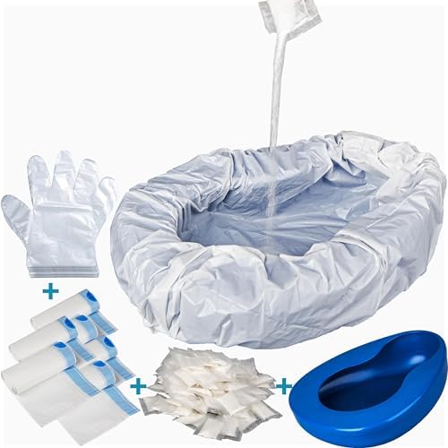 Set de orinal con 30 almohadillas absorbentes de gel y 30 forros desechables, orinal para mujeres mayores y hombres. - imagen 1