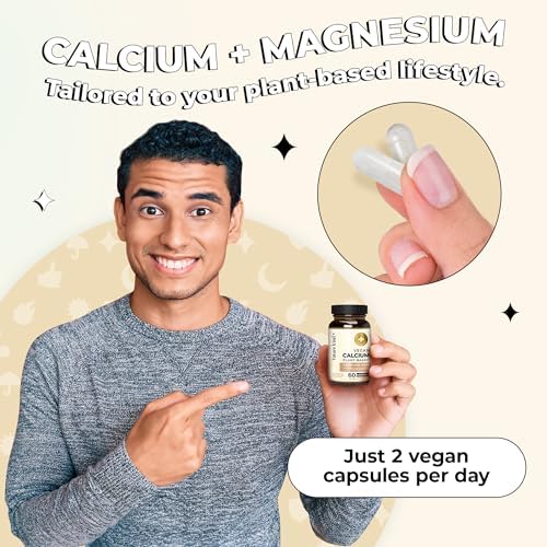 Suplemento de Calcio Vegano Future Kind - Suplemento de Calcio y Magnesio de Origen Vegetal de Islandia para Huesos y Dientes (60 Cápsulas) - imagen 3