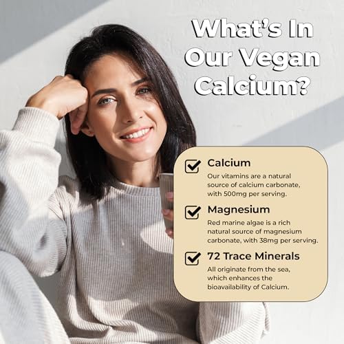 Suplemento de Calcio Vegano Future Kind - Suplemento de Calcio y Magnesio de Origen Vegetal de Islandia para Huesos y Dientes (60 Cápsulas) - imagen 6
