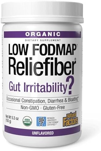 Polvo de Reliefiber Orgánico Low FODMAP de Natural Factors - Suplemento para la Salud Digestiva con Fibra Dietética y Soluble - Apoyo para la Salud - imagen 1