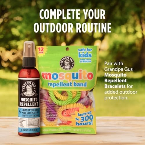 Spray Repelente de Mosquitos Natural Grandpa Gus's - Sin DEET, A Base de Plantas, Para Niños y Familia, Hasta 6 Horas, 4 oz Paquete de 2 - imagen 8