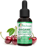 Gotas Líquidas de Complejo de Vitaminas B Orgánicas | Suplemento de Vitaminas B con B3, B6, B7, B9 y Methyl B12 para Adultos y Niños | Sabor a Cereza - imagen 1
