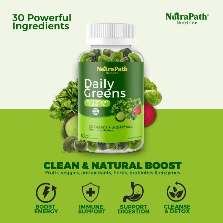 Gomitas Superfood Daily Greens - Frutas, Verduras y Superalimentos para Inmunidad y Energía - 60 Gomitas - imagen 4