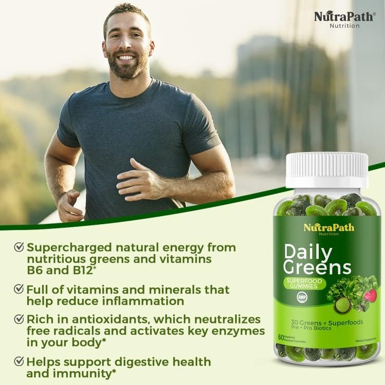 Gomitas Superfood Daily Greens - Frutas, Verduras y Superalimentos para Inmunidad y Energía - 60 Gomitas - imagen 6