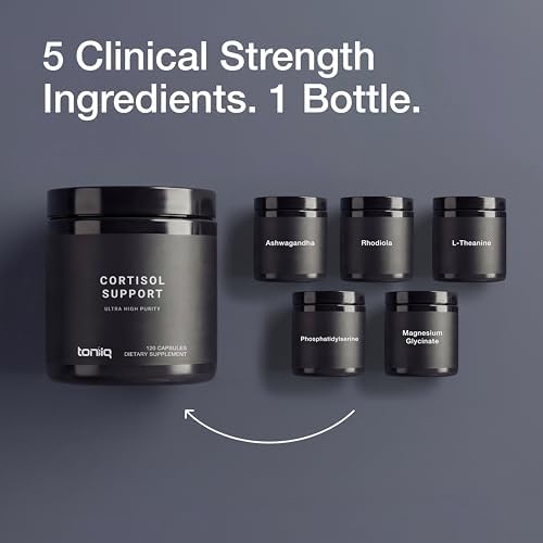 Suplemento de Cortisol para Hombres y Mujeres — Calmante, Equilibrado 5 en 1 No Somnoliento, Probado por Terceros con Magnesio Glicinato, - imagen 8