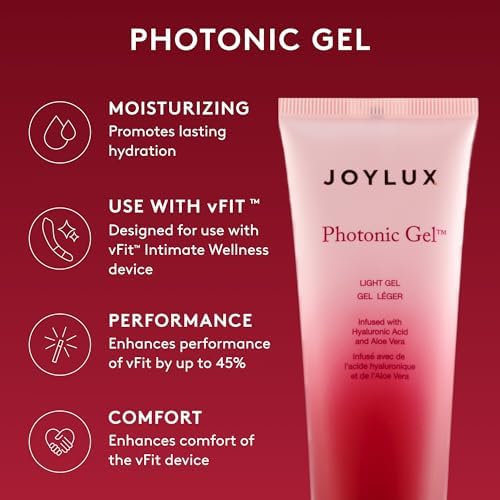 Joylux - Gel Fotónico para Dispositivo vFit de Luz Roja, con Aloe Vera y Ácido Hialurónico, Hidratación Suave (75mL) - imagen 2