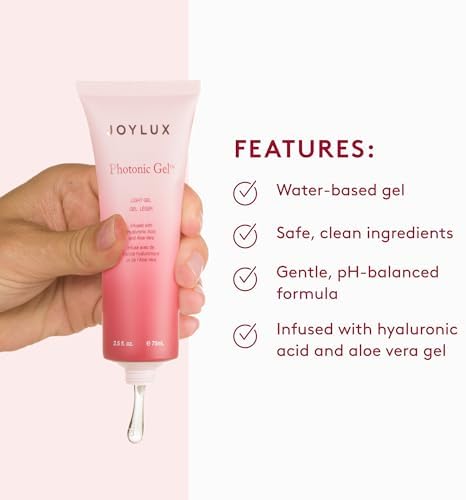 Joylux - Gel Fotónico para Dispositivo vFit de Luz Roja, con Aloe Vera y Ácido Hialurónico, Hidratación Suave (75mL) - imagen 3