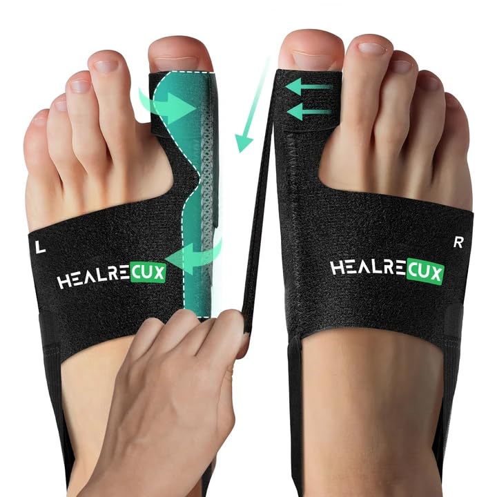 Corrector de Juanetes Healrecux para Mujeres y Hombres, Férula para Hallux Valgus, Enderezador de Dedo Gordo para Uso Diario, 1 Par - imagen 1