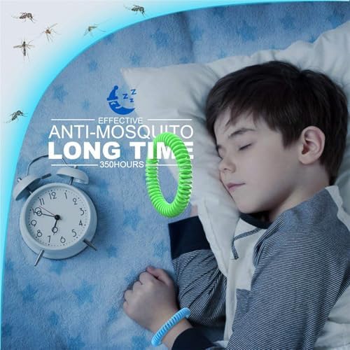 Pulseras Repelentes de Mosquitos 50 Piezas, Bandas Envuelta Individualmente con 60 Calcomanías Repelentes, Sin DEET, para Adultos y Niños, Uso - imagen 4