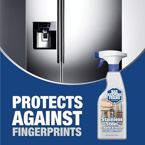 Limpiador y Pulidor de Acero Inoxidable Bar Keepers Friend en Spray (2 x 25.4 oz) Elimina Huellas Oily, Manchas de Agua Dura y Suciedad sin Rayar ni - imagen 3