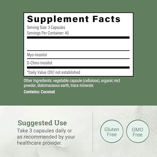 Suplemento de Myo-Inositol y D-Chiro Inositol de Earth Harmony para Mujeres, Equilibrio Hormonal y Ovariano - Apoya Ciclos Normales y Fertilidad (120 - imagen 4