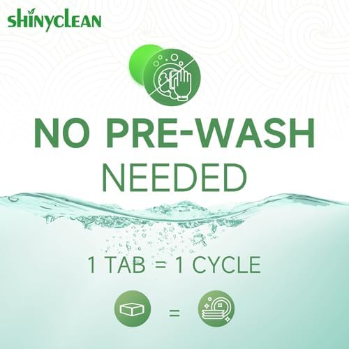 Tabletas de detergente para lavavajillas Shinyclean con enjuague integrado | Cápsulas biodegradables a base de plantas | Sin fragancias ni colorantes - imagen 3