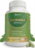 Cápsulas de Moringa 800mg – Suplemento Herbal de Hoja de Moringa Oleifera para Energía Natural, Inmunidad, Antioxidantes y Detox – Vegano, No GMO, 60 - imagen 1