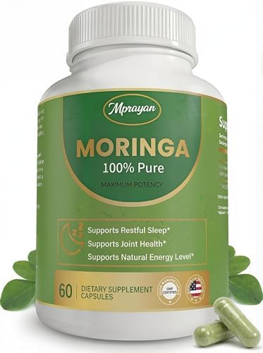 Cápsulas de Moringa 800mg – Suplemento Herbal de Hoja de Moringa Oleifera para Energía Natural, Inmunidad, Antioxidantes y Detox – Vegano, No GMO, 60 - imagen 1