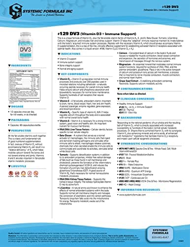 Systemic Formulas DV3 BioNutriment Vitamina D3 Plus con Soporte Inmunológico - imagen 3