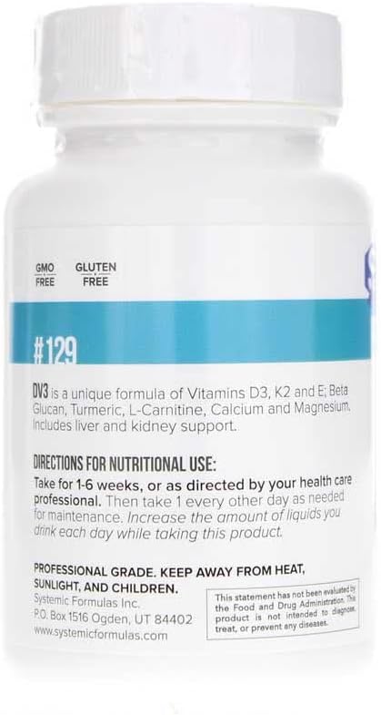 Systemic Formulas DV3 BioNutriment Vitamina D3 Plus con Soporte Inmunológico - imagen 4