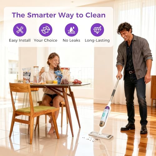 Botella Refillable para Swiffer® Power Mop™ - Contenedor HDPE Reutilizable de 24 FL.OZ con 6 Sellos a Prueba de Fugas y 1 Embudo, Fácil Instalación - imagen 8