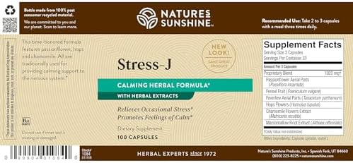 Nature's Sunshine Stress-J, 100 Cápsulas | Fórmula Natural para Aliviar el Estrés y Promover la Calma - imagen 6