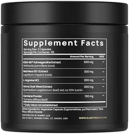 Suplemento Potente para la Libido Femenina con 30x Fuerza de Raíz de Maca Roja, KSM66® Ashwagandha, Hierba de Cabra Apasionada y Damiana - 100% Maca - imagen 2