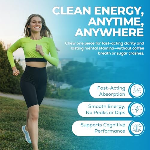 Goma UPLIFE Energía y Enfoque 90 Piezas – Hecha en EE. UU. – Goma Nootrópica con Cafeína Natural – Alternativa al Café Orgánica con 40mg de Cafeína + - imagen 4