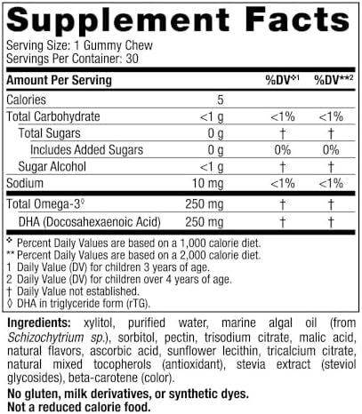 Gomitas Vegetarianas DHA Sin Azúcar para Niños Nordic Naturals - Sabor Fruta de la Pasión y Limón - 30 Gomitas - Suplemento Omega-3 para el Cerebro - imagen 2