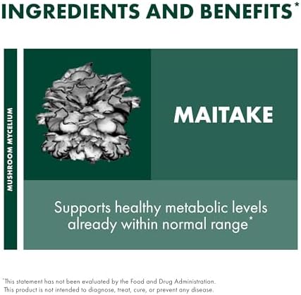 Cápsulas de Maitake Host Defense - Suplemento Herbal para Salud Inmunológica y Celular - 60 Cápsulas (30 Porciones) - imagen 6