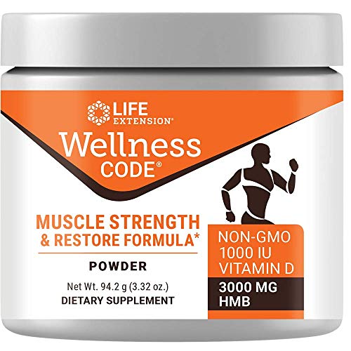 Life Extension Wellness Code® Fórmula de Fortalecimiento Muscular y Restauración, Vitamina D3, HMB, Salud Muscular, Libre de Gluten, No Transgénico, - imagen 2