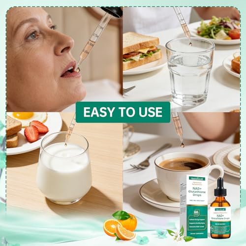SustainWell Gotas Líquidas de NAD+ y Glutatión con Astaxantina Liposomal - Energía Celular, Antioxidantes, Envejecimiento Saludable - Absorción - imagen 8