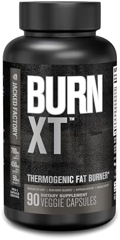 Jacked Factory Burn XT Termogénico Quemador de Grasa Negro - Suplemento para Pérdida de Peso, Supresor del Apetito, Energía Nootrópica | 90 Cápsulas - imagen 1