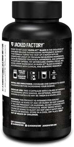 Jacked Factory Burn XT Termogénico Quemador de Grasa Negro - Suplemento para Pérdida de Peso, Supresor del Apetito, Energía Nootrópica | 90 Cápsulas - imagen 7