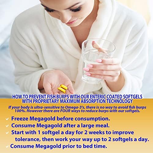 Suplemento de Aceite de Pescado Omega 3 – 2000mg con EPA DHA y Vitamina E – Sin Eructos, Triple Fuerza para Hombres y Mujeres – 120 Cápsulas Blandas - imagen 2