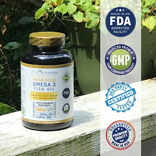 Suplemento de Aceite de Pescado Omega 3 – 2000mg con EPA DHA y Vitamina E – Sin Eructos, Triple Fuerza para Hombres y Mujeres – 120 Cápsulas Blandas - imagen 5