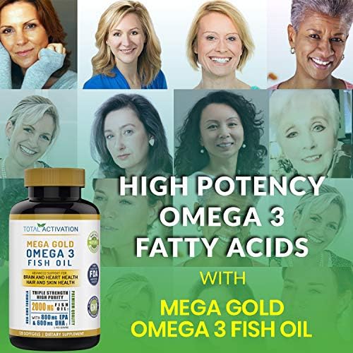Suplemento de Aceite de Pescado Omega 3 – 2000mg con EPA DHA y Vitamina E – Sin Eructos, Triple Fuerza para Hombres y Mujeres – 120 Cápsulas Blandas - imagen 6