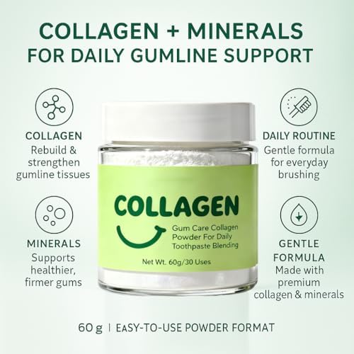 Polvo de Colágeno para Dientes, Apoyo Diariamente a Encías y Dientes, Fortalecimiento de Sonrisa – Fórmula Mineral Infundida – 60 g - imagen 2