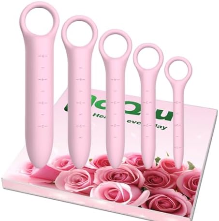 Dilatadores de Silicón QoQiu para Piso Pélvico Femenino, 5 Piezas Rosa con Bolsa de Almacenamiento, Masajeador y Entrenador de Músculos Pélvicos - imagen 1
