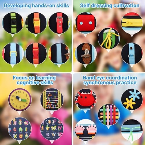 Manta de Fidget para Adultos con Demencia, Actividades para Personas Mayores, Productos para Alzheimer, Manta Sensorial para Autismo. - imagen 5
