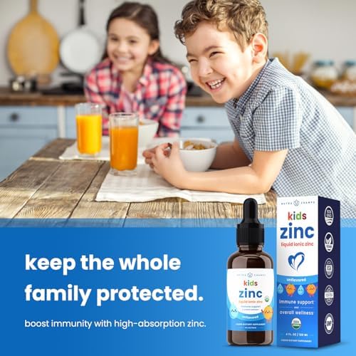 Gotas de Zinc Líquido NutraChamps para Niños, Zinc Iónico con Vitamina C, Sin Azúcar, 4 oz, Vegano y No Transgénico, Sin Sabor, 60 Porciones, 2 Meses - imagen 2